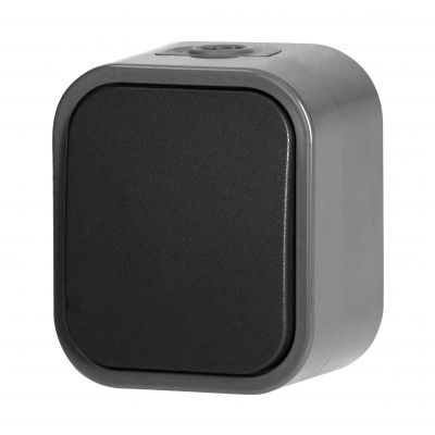 Łącznik natynkowy schodowy B2, 10A, 250V, IP54, WNT-5B2, szary/czarny (OR-OE-7802/GB)