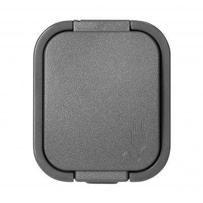 Gniazdo pojedyncze natynkowe 2P+Z, bryzgoszczelne z klapką B2, IP54, NT-16B2, szary (OR-OE-7805/G)