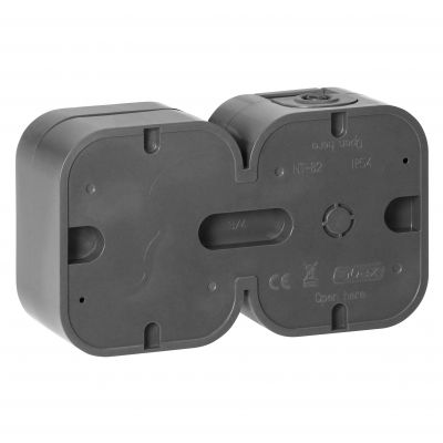 Łącznik natynkowy jednobiegunowy + Gniazdo pojedyncze 2P+Z B2, IP54, GWN-B2, szary (OR-OE-7807/G)