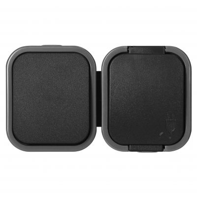 Łącznik natynkowy jednobiegunowy + Gniazdo pojedyncze 2P+Z B2, IP54, GWN-B2, szary/czarny (OR-OE-7807/GB)