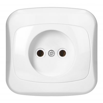 Gniazdo pojedyncze podtynkowe 2p 16A, 250V, ATUT, biały (PT-15A BIAŁY)