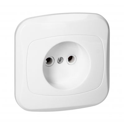 Gniazdo pojedyncze podtynkowe 2p 16A, 250V, ATUT, biały (PT-15A BIAŁY)