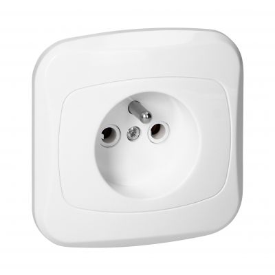 Gniazdo pojedyncze podtynkowe 2p+Z 16A, 250V, ATUT, biały (PT-16A BIAŁY)