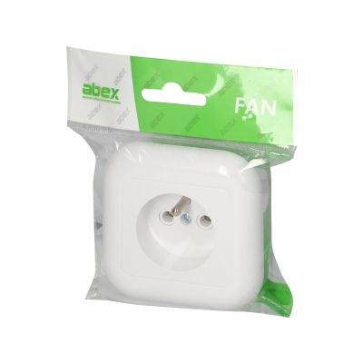 Gniazdo pojedyncze podtynkowe 2p+Z 16A, 250V, FAN, biały (PT-16F BIAŁY)