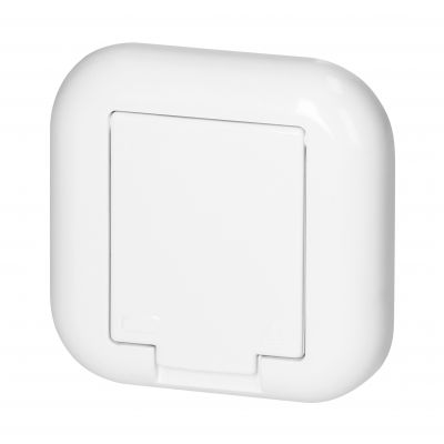 Gniazdo pojedyncze podtynkowe 2p+Z 16A, 250V z klapką w kolorze wyrobu, FAN, biały (PT-16FH BIAŁY)