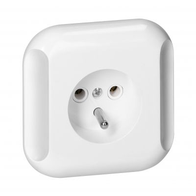 Gniazdo pojedyncze podtynkowe 2p+Z 16A, 250V, TOPAZ, biały (PT-16TB BIAŁY)