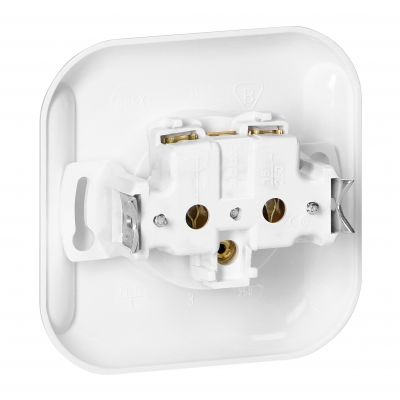 Gniazdo pojedyncze podtynkowe 2p+Z 16A, 250V, TOPAZ, biały (PT-16TB BIAŁY)