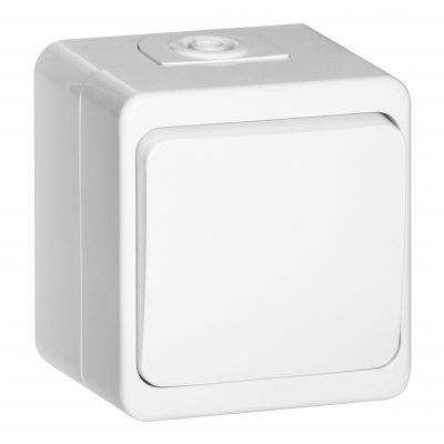 Łącznik natynkowy 10A, 250V, 1-biegunowy IP44, SMART, biały (WNT-1S BIAŁY)