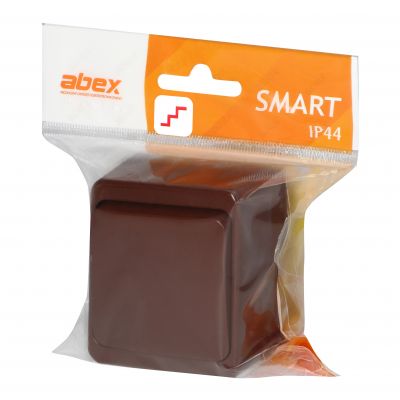 Łącznik natynkowy 10A, 250V, schodowy IP44, SMART, brązowy (WNT-5S BRĄZOWY)