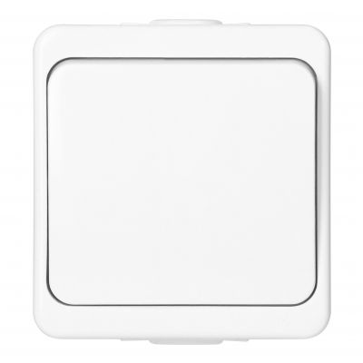 Łącznik zwierny natynkowy 10A, 250V, światło/dzwonek IP44, SMART, biały (WNT-6/7S BIAŁY)