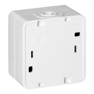 Łącznik zwierny natynkowy 10A, 250V, światło/dzwonek IP44, SMART, biały (WNT-6/7S BIAŁY)