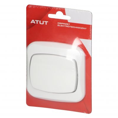 Łącznik podtynkowy 10A, 250V, 1-biegunowy, ATUT, biały (WP-1A BIAŁY)