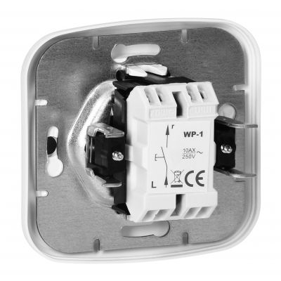 Łącznik podtynkowy 10A, 250V, 1-biegunowy, ATUT, biały (WP-1A BIAŁY)