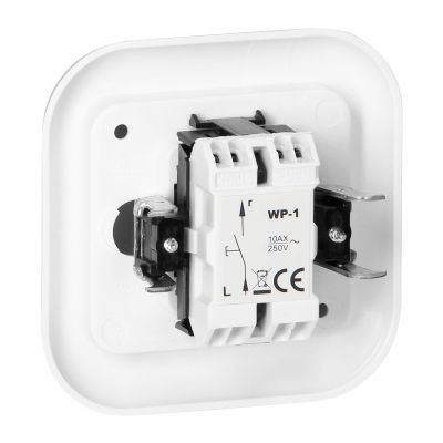 Łącznik podtynkowy 10A, 250V, 1-biegunowy, FAN, biały (WP-1F BIAŁY)