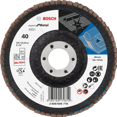 FLAP DISC BLUE METAL 125X40 (2608606716)