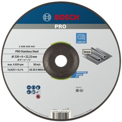 TARCZA ŚCIERNA 230X22X6 INOX BF (2608600541)