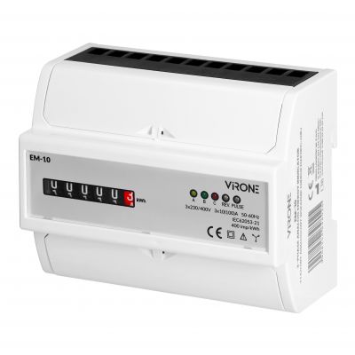 Licznik energii 3 fazowy 100A zużycia prądu podlicznik trójfazowy VIRONE (EM-10)