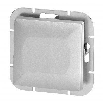 Łącznik krzyżowy podtynkowy Pearl, 10A, 250V, WP-8P, srebrny (OR-OE-7703/G)