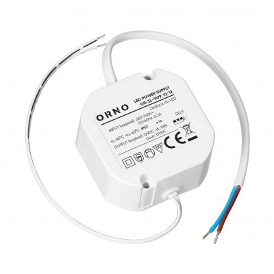 Zasilacz LED, dopuszkowy, 12V, 12W, IP67, plastikowa obudowa (OR-ZL-1679/12/12)
