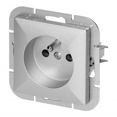 Gniazdo pojedyncze podtynkowe 2P+Z Pearl, 16A, 250V, PT-16P, srebrny (OR-OE-7705/G)