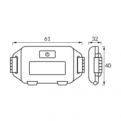 Latarka czołowa czołówka PIN LED 1W 100lm 6500K b. zimna 3xAAA czarny IDEUS (04833)