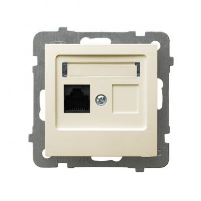 AS Gniazdo komputerowe pojedyncze kat. 5e MMC kolor ecru GPK-1G/K/m/27 OSPEL (GPK-1G/K/m/27)