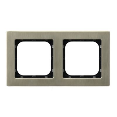 SONATA NOWE SREBRO Ramka podwójna kolor nowe srebro R-2RM/44 OSPEL (R-2RM/44)