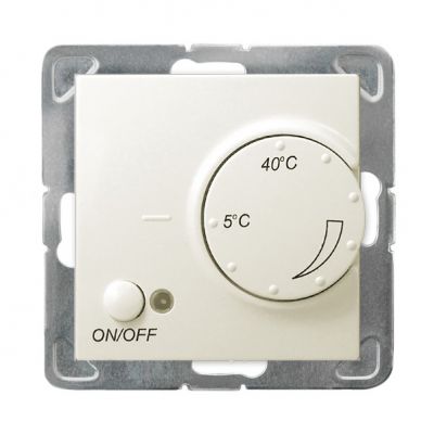 IMPRESJA Regulator temperatury z czujnikiem napowietrznym kolor ecru RTP-1YN/m/27 OSPEL (RTP-1YN/m/27)