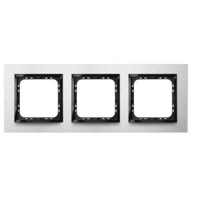 IMPRESJA Ramka potrójna kolor szczotkowane aluminium R-3YAC/62/25 OSPEL (R-3YAC/62/25)