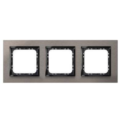 IMPRESJA Ramka potrójna kolor szczotkowana satyna R-3YAC/63/25 OSPEL (R-3YAC/63/25)