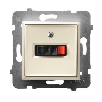 ARIA Gniazdo głośnikowe pojedyncze kolor ecru GG-1U/m/27 OSPEL (GG-1U/m/27)