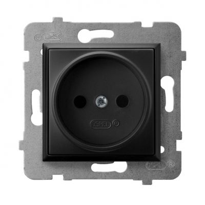 ARIA Gniazdo pojedyncze kolor czarny metalik GP-1U/m/33 OSPEL (GP-1U/m/33)