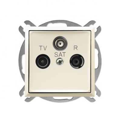 ARIA Gniazdo antenowe RTV-SAT końcowe kolor ecru GPA-US/m/27 OSPEL (GPA-US/m/27)