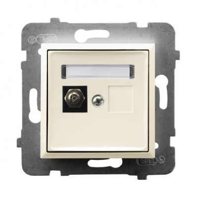 ARIA Gniazdo ekwipotencjalne pojedyncze kolor ecru GPE-1U/m/27 OSPEL (GPE-1U/m/27)