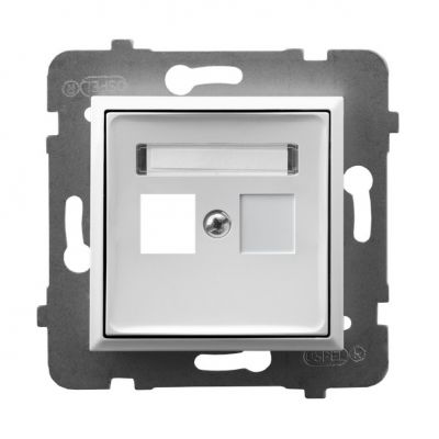 ARIA Obudowa gniazda pojedynczego typu Keystone prosta kolor biały GPK-1U/p/00 OSPEL (GPK-1U/p/00)