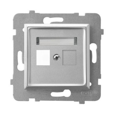 ARIA Obudowa gniazda pojedynczego typu Keystone prosta kolor srebro GPK-1U/p/18 OSPEL (GPK-1U/p/18)