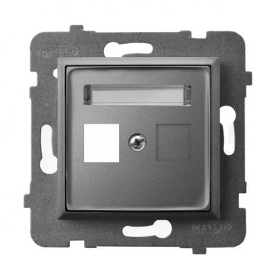ARIA Obudowa gniazda pojedynczego typu Keystone prosta kolor szary mat GPK-1U/p/70 OSPEL (GPK-1U/p/70)