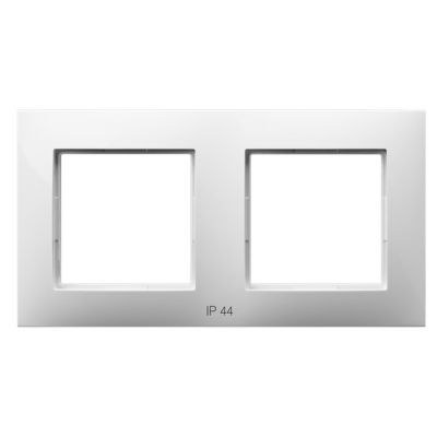 ARIA Ramka podwójna do łączników IP44 kolor biały RH-2U/00 OSPEL (RH-2U/00)