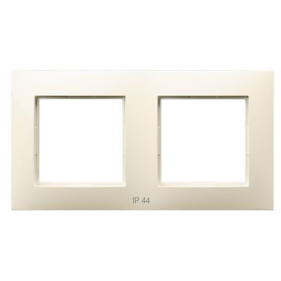 ARIA Ramka podwójna do łączników IP44 kolor ecru RH-2U/27 OSPEL (RH-2U/27)
