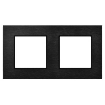 ARIA Ramka podwójna kolor szczotkowany antracyt R-2UAC/64/25 OSPEL (R-2UAC/64/25)
