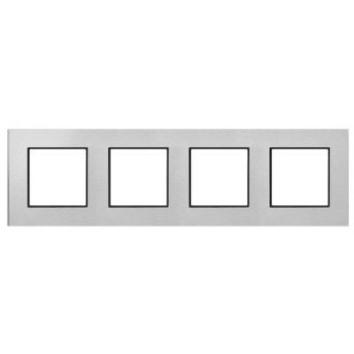 ARIA Ramka poczwórna kolor szczotkowane aluminium R-4UAC/62/25 OSPEL (R-4UAC/62/25)