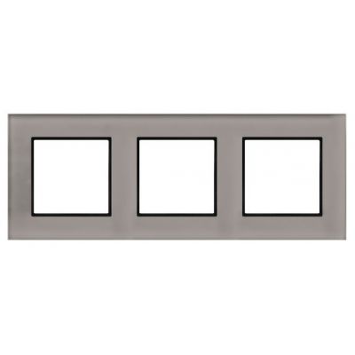 ARIA Ramka potrójna kolor szare szkło R-3UGC/41/25 OSPEL (R-3UGC/41/25)