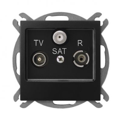 IMPRESJA Gniazdo antenowe RTV-SAT końcowe kolor czarny metalik GPA-YS/m/33 OSPEL (GPA-YS/m/33)