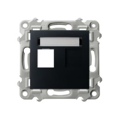 SZAFIR Obudowa gniazda pojedynczego typu Keystone prosta kolor czarny metalik GPK-1Z/p/33 OSPEL (GPK-1Z/p/33)