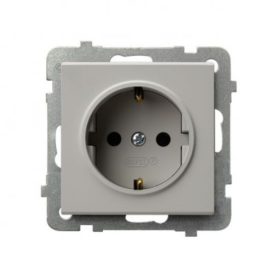 SONATA Gniazdo pojedyncze z uziemieniem schuko kolor kaszmir GP-1RS/m/82 OSPEL (GP-1RS/m/82)
