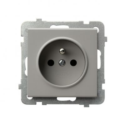 SONATA Gniazdo pojedyncze z uziemieniem kolor kaszmir GP-1RZ/m/82 OSPEL (GP-1RZ/m/82)