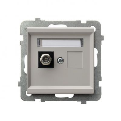 SONATA Gniazdo antenowe typu F pojedyncze kolor kaszmir GPA-1RF/m/82 OSPEL (GPA-1RF/m/82)