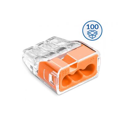 Szybkozłączka wtykowa SCP3 transparentny/pomarańczowy (karton = 100 szt.) (88000008S)
