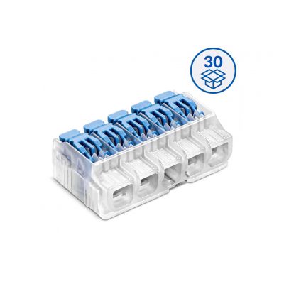 Szybkozłączka z dźwignią SCL5 transparentny/niebieski (karton = 30 szt.) (88000323S)