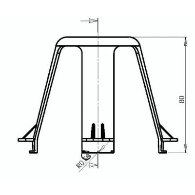 Kołpak dystansowy D60 niebieski SIMET (83300002)